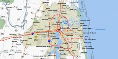 Jacksonville ফ্লোরিডা, একটি মানচিত্র