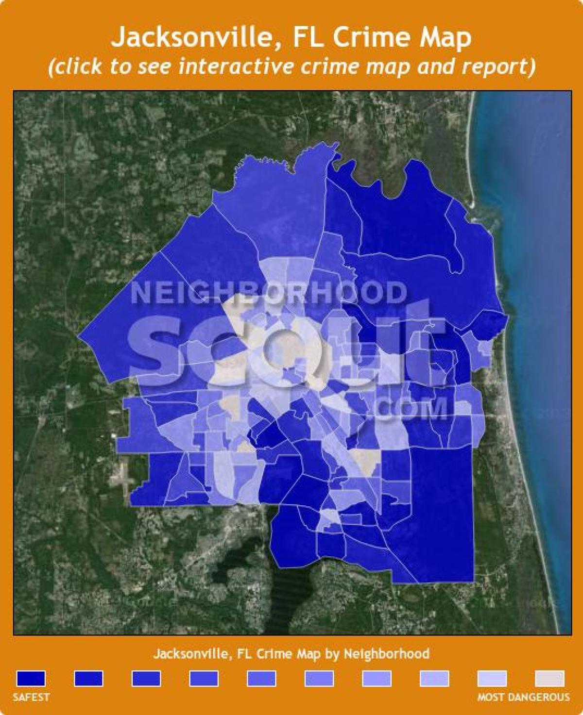 Jacksonville Florida delicte mapa