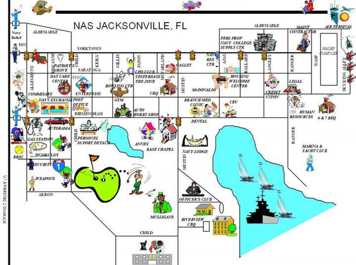 nas Jacksonville base mapa