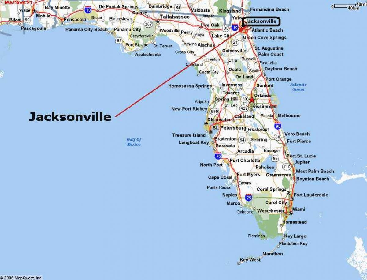 Jacksonville, usa Karte anzeigen