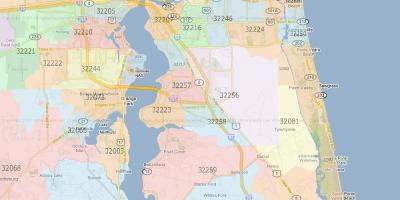 Código postal mapa Jacksonville