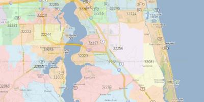 Jacksonville FL zip code 지도 보기