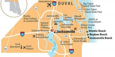 Jacksonville Флорида мужийн газрын зураг