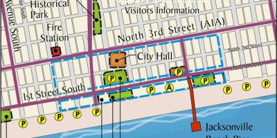 Jacksonville Beach mapa, Floryda