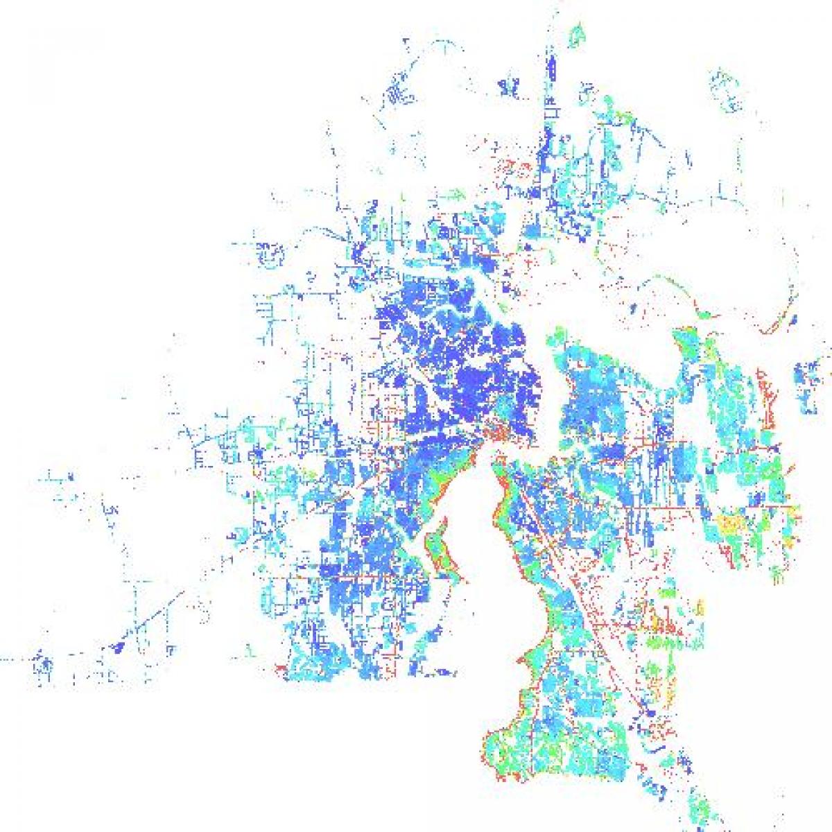 mapa de Jacksonville, demografia