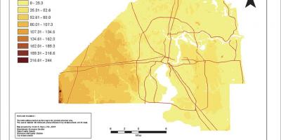 வரைபடம் Jacksonville topographic